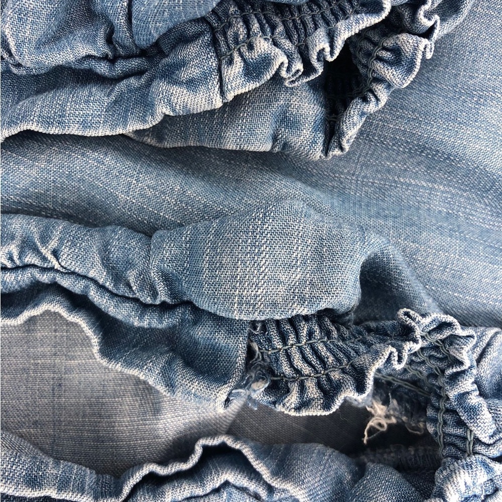 Ever New Pippa Denim Midi Dress 8 Sundress Cottage Costal Prairie Country Boho - Picture 10 of 10